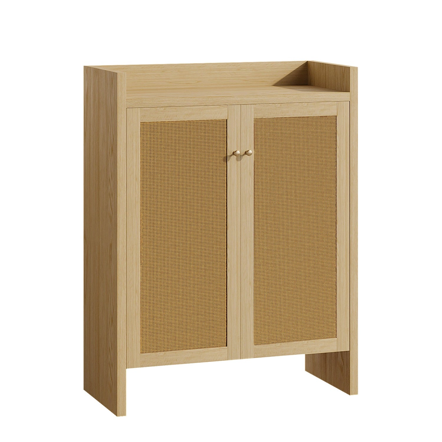 GBruno Rattan 6-Tier Shoe Cabinet With Doors