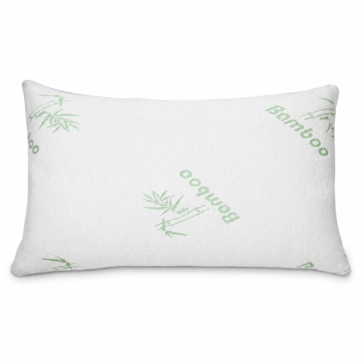 J&V TEXTILES Bamboo Memory Foam Bed Pillow (King Single Pack)
