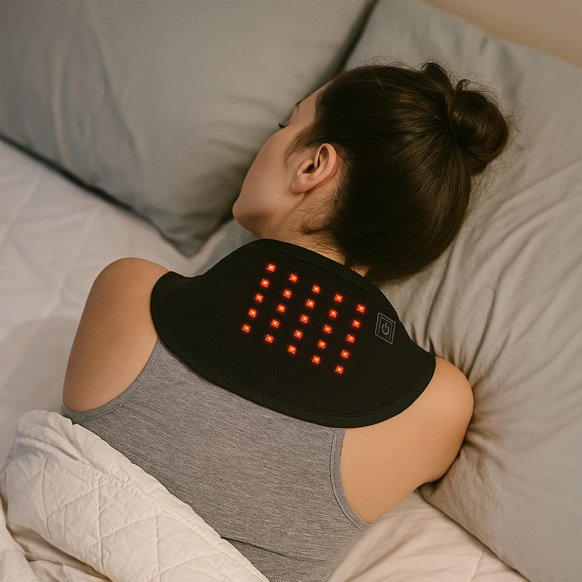 Pursonic Unisex Therapeutic Red Light Therapy Neck Pack Wrap – Targeted Relief for Neck & Shoulders