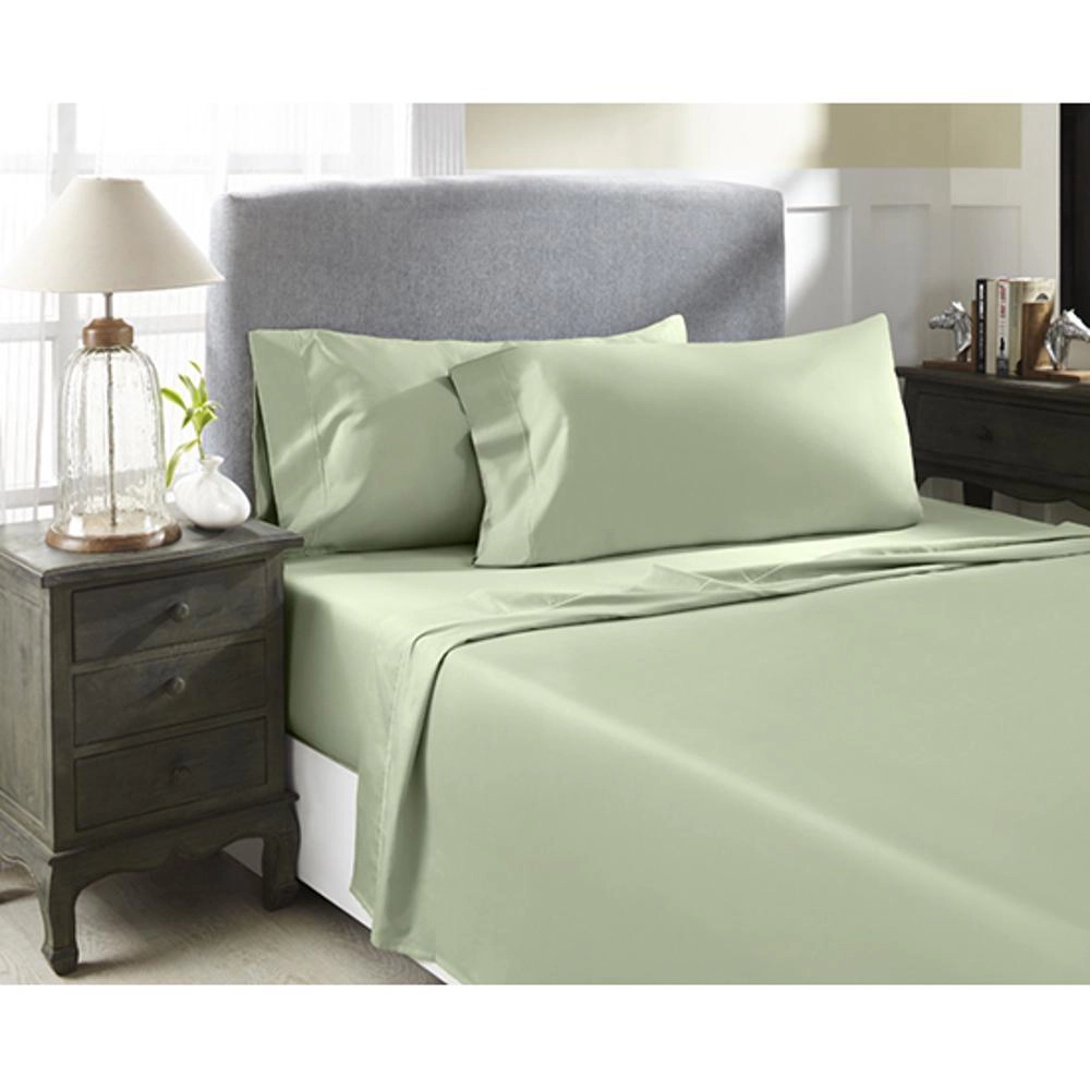 Perthshire Platinum Concepts 800 Thread Count Solid Sateen Sheet 4 Piece Set King Celadon