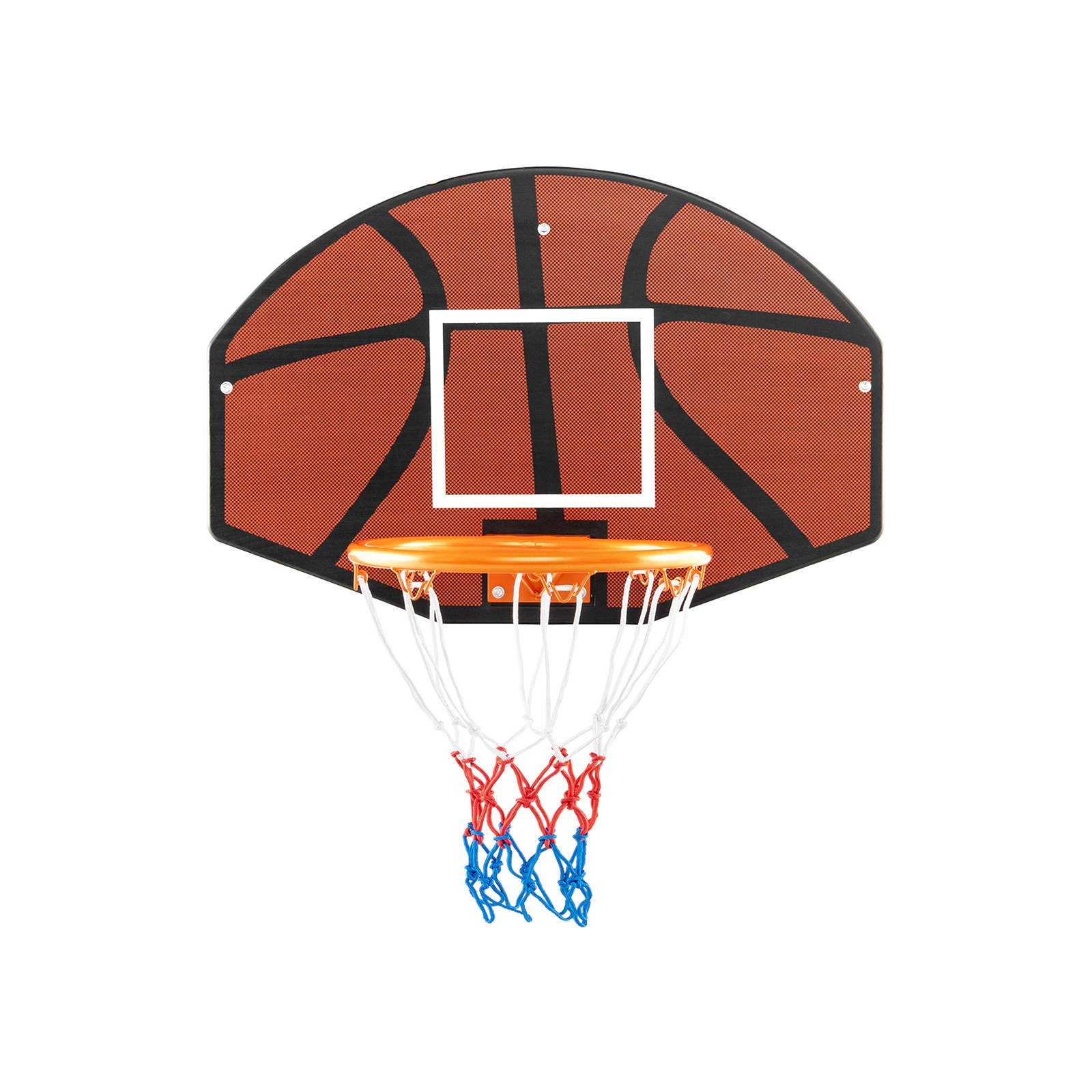 SUGIFT Orange Wall Mounted Basketball Hoop with Shatterproof PE Backboard and All Weather Net 26-in W 17.5-in H