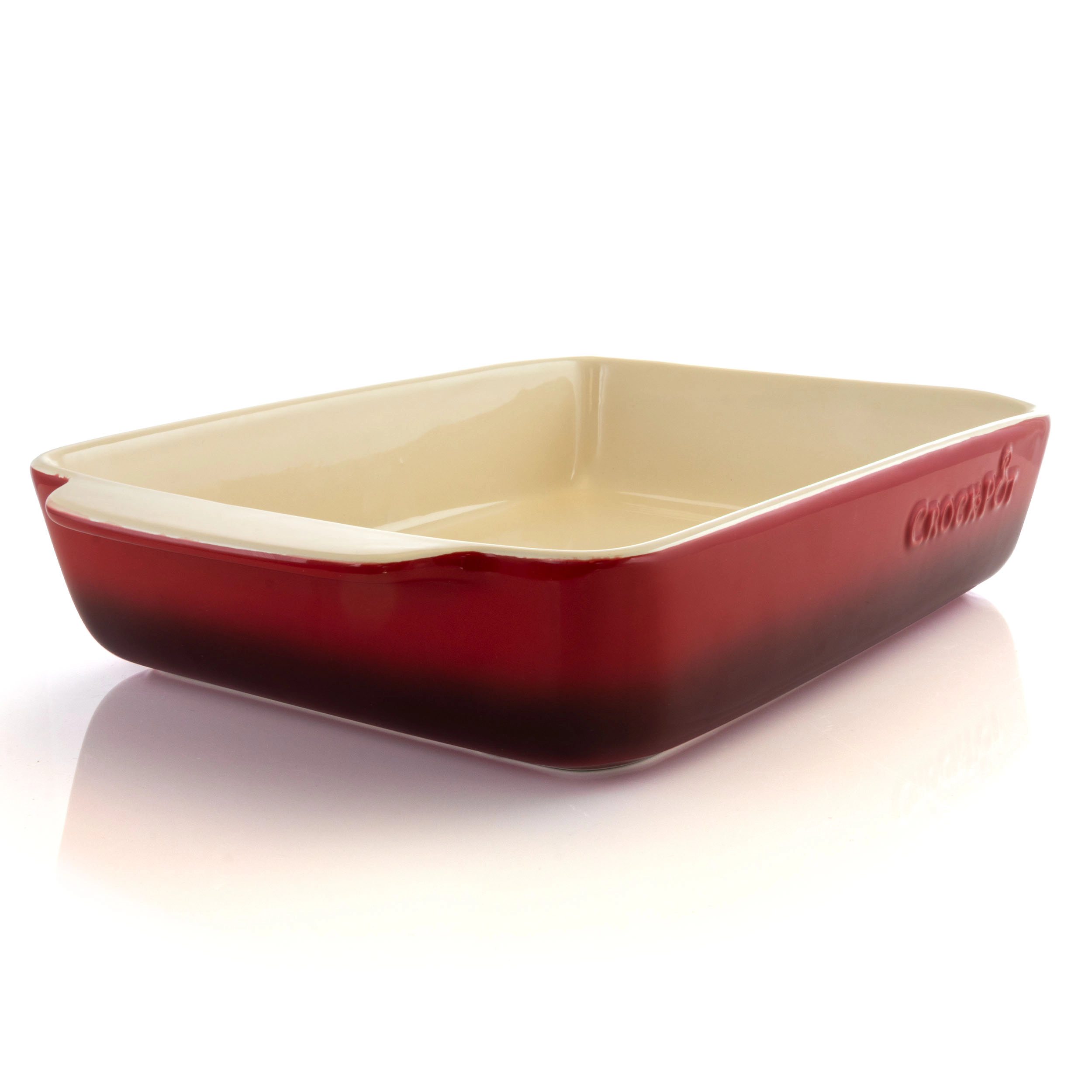 Crock Pot Artisan 4 Quart Stoneware Bake Pan in Red