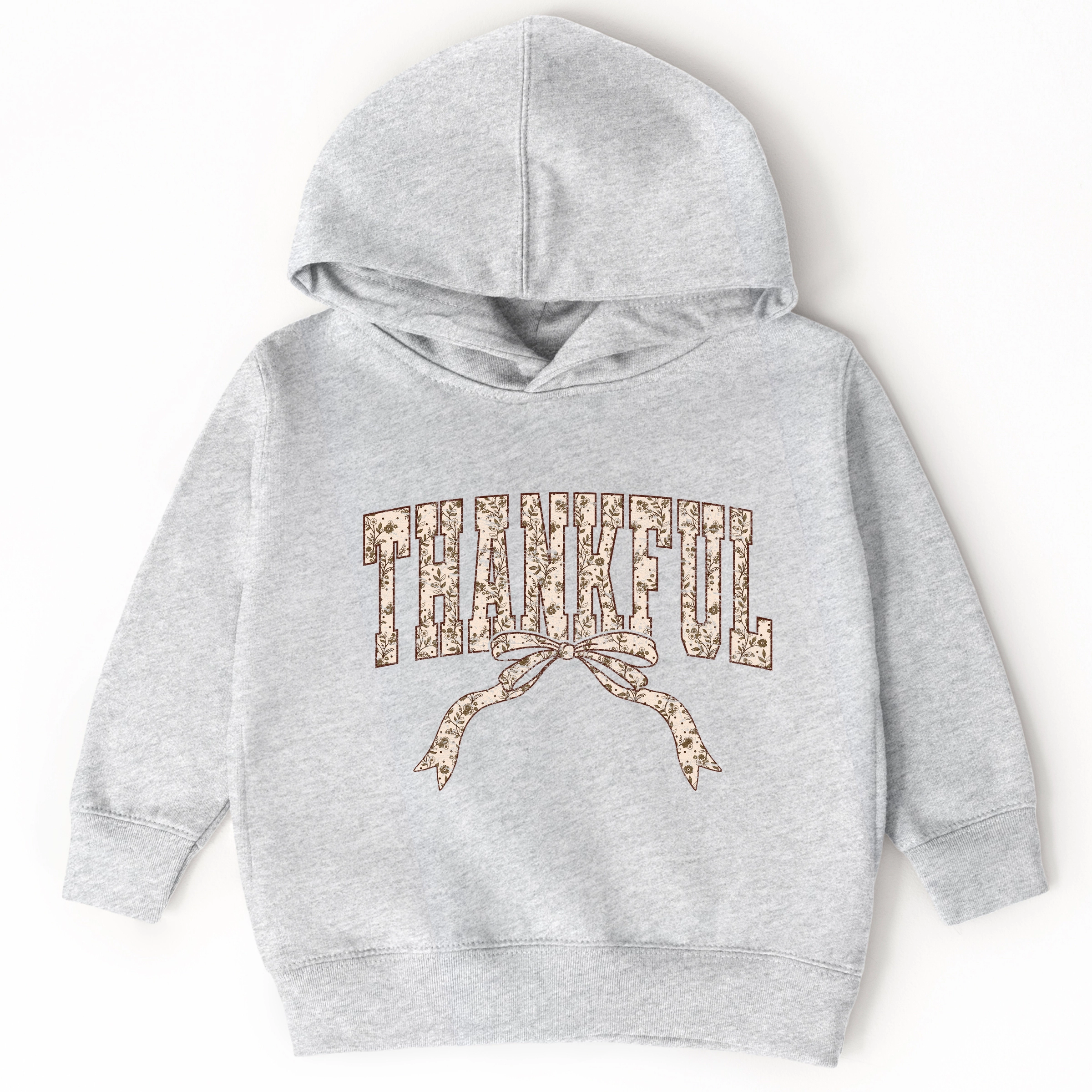 The Juniper Shop - Toddler Hoodie Thankful Floral Coquette