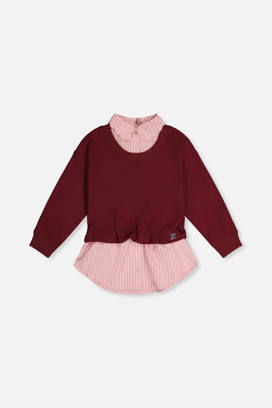 Deux par Girls Fake Two-Layer Sweater