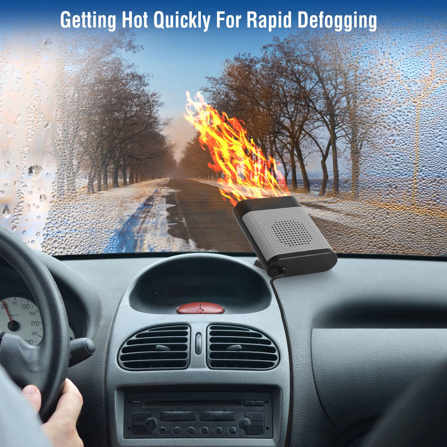 GBruno 12V 2-in-1 Portable Car Heater And Cooling Fan