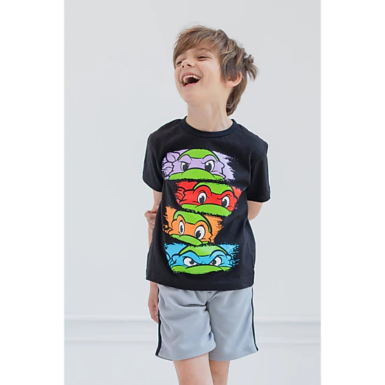 Nickelodeon Teenage Mutant Ninja Turtles Boys' 3-Pack Short Sleeve Graphic T-Shirts