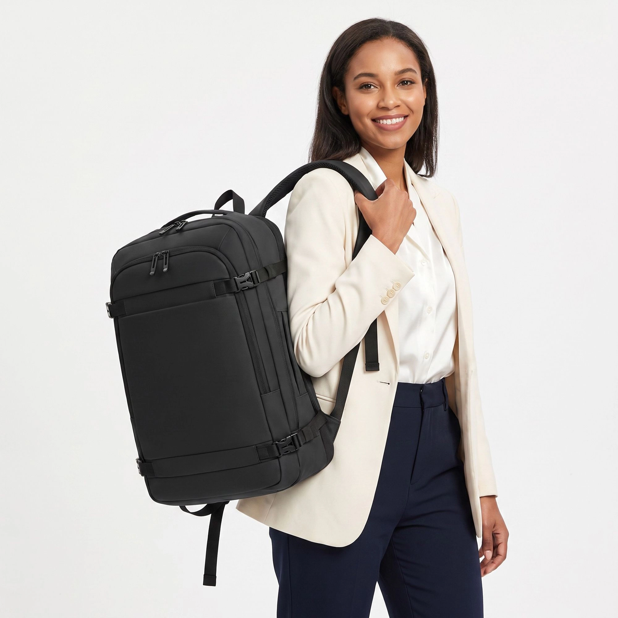 Alilang Women's Large Travel Backpack with Compression Straps Multiple Compartments and Padded Shoulder