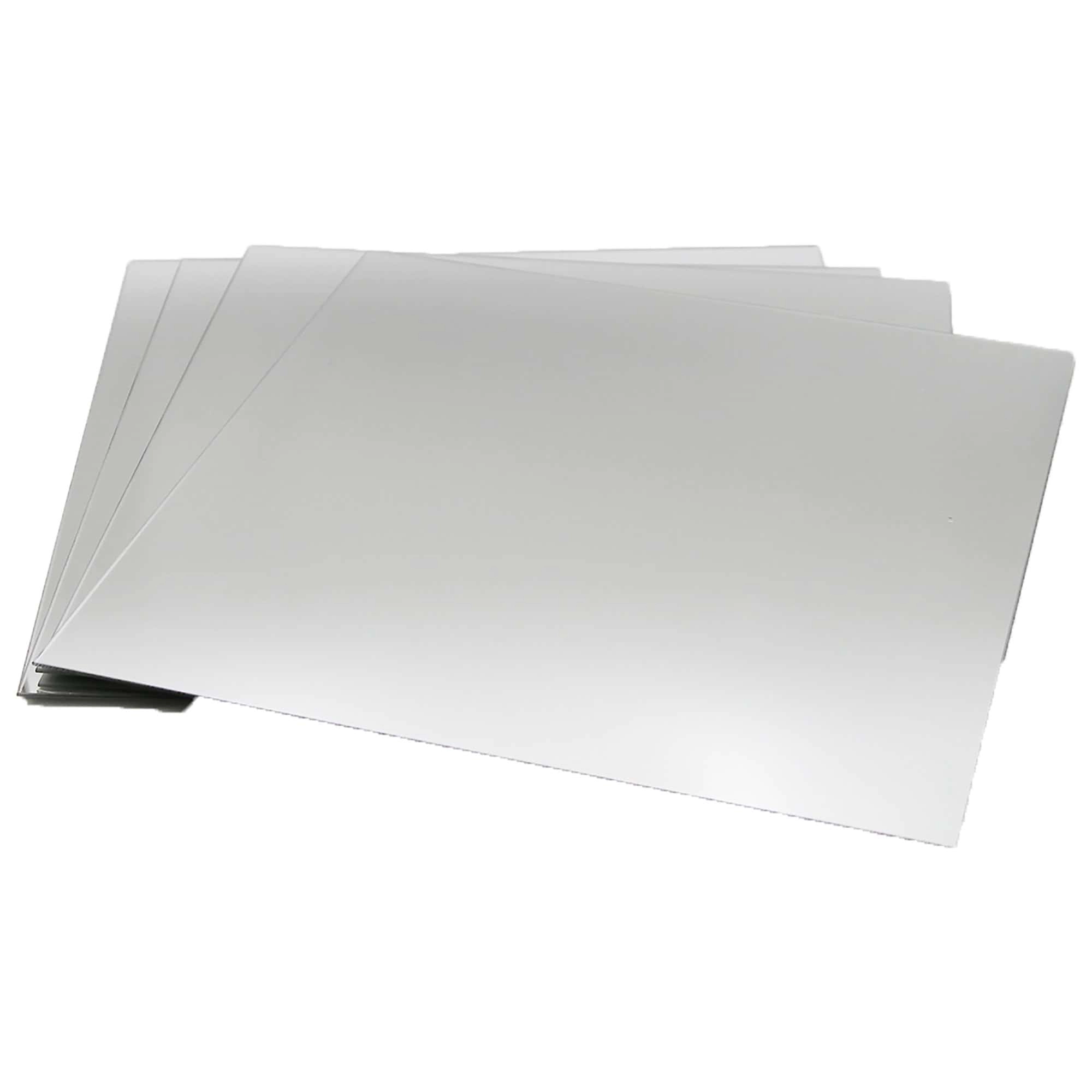 Evideco French Home Goods Set of 4 Frameless Glass Wall Mirrors 11.11in Silver
