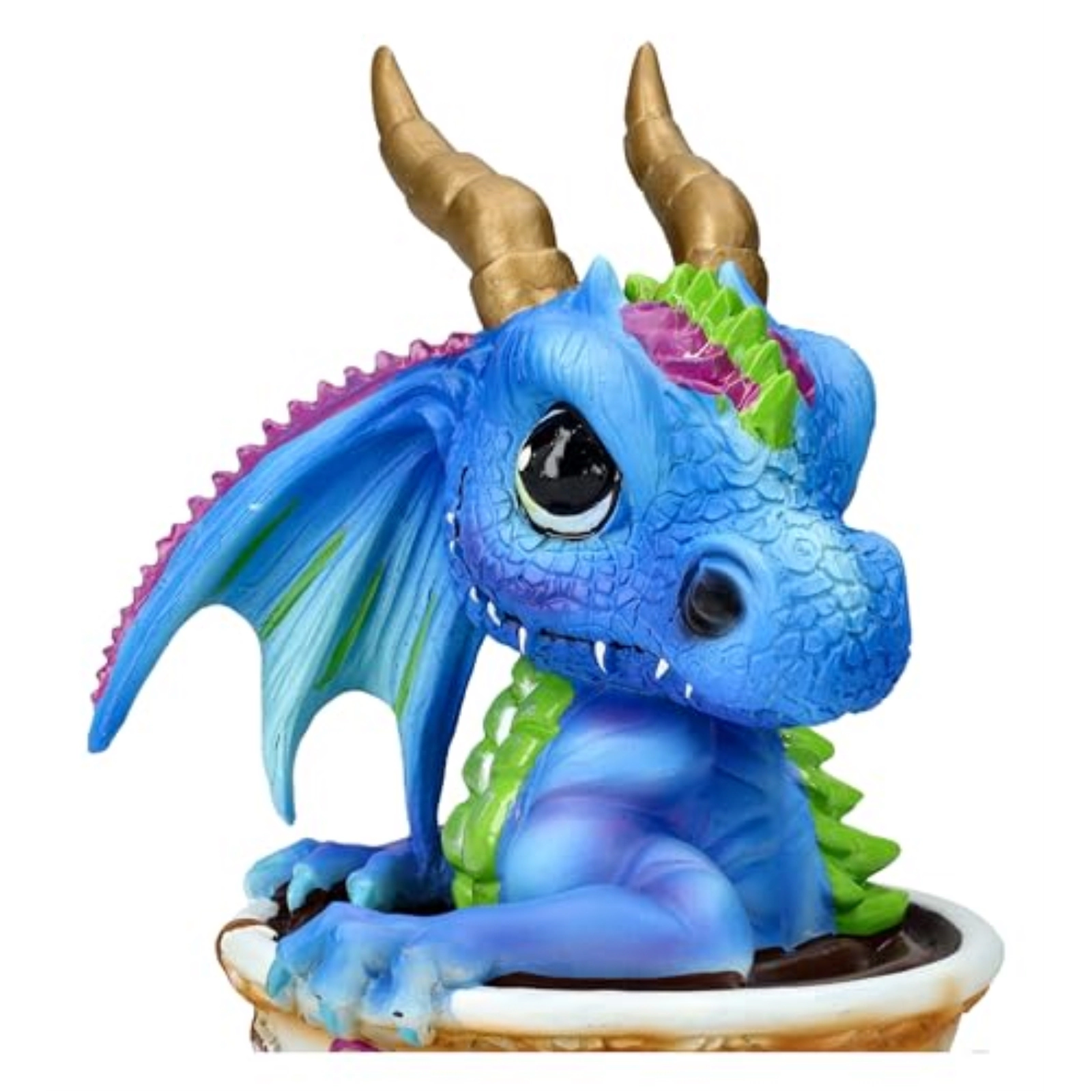 Pacific Giftware Ruth Thompson Cup of Tea Blue Dragon Figurine 6.1 inches