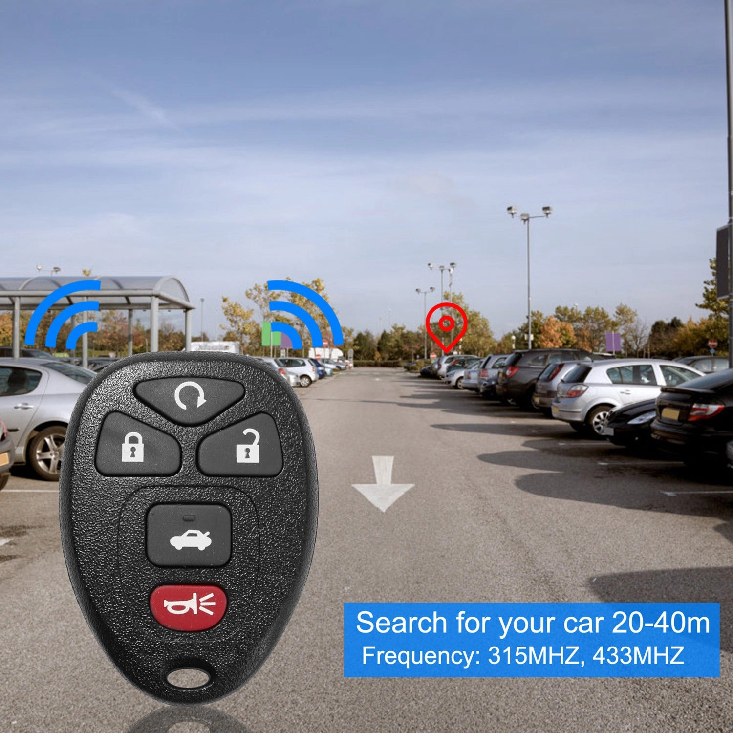 GBruno 2-Piece Remote Key Fob For Chevrolet Malibu