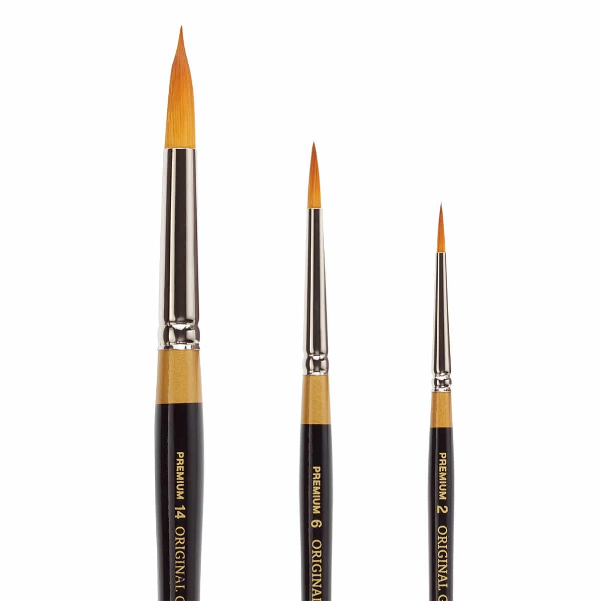 KINGART Original Gold 9430 Flora Round Petal Golden Taklon Brush
