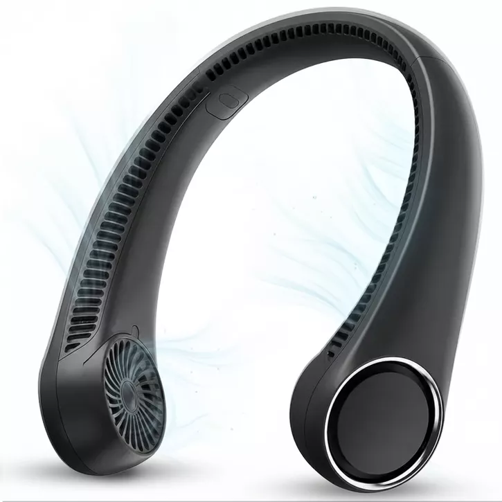 Luminuxe Portable Neck Fan, Rechargeable Hands-Free Wearable Fan w/ 3-Speed Adjustable Cooling, Lightweight Outdoor Fan