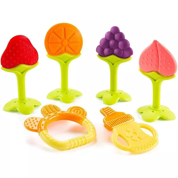 Sperric Teethers for Babies 0-6 Months - Newborn Infant Baby Chew Teething Toys Freezer Safe Silicone Teether