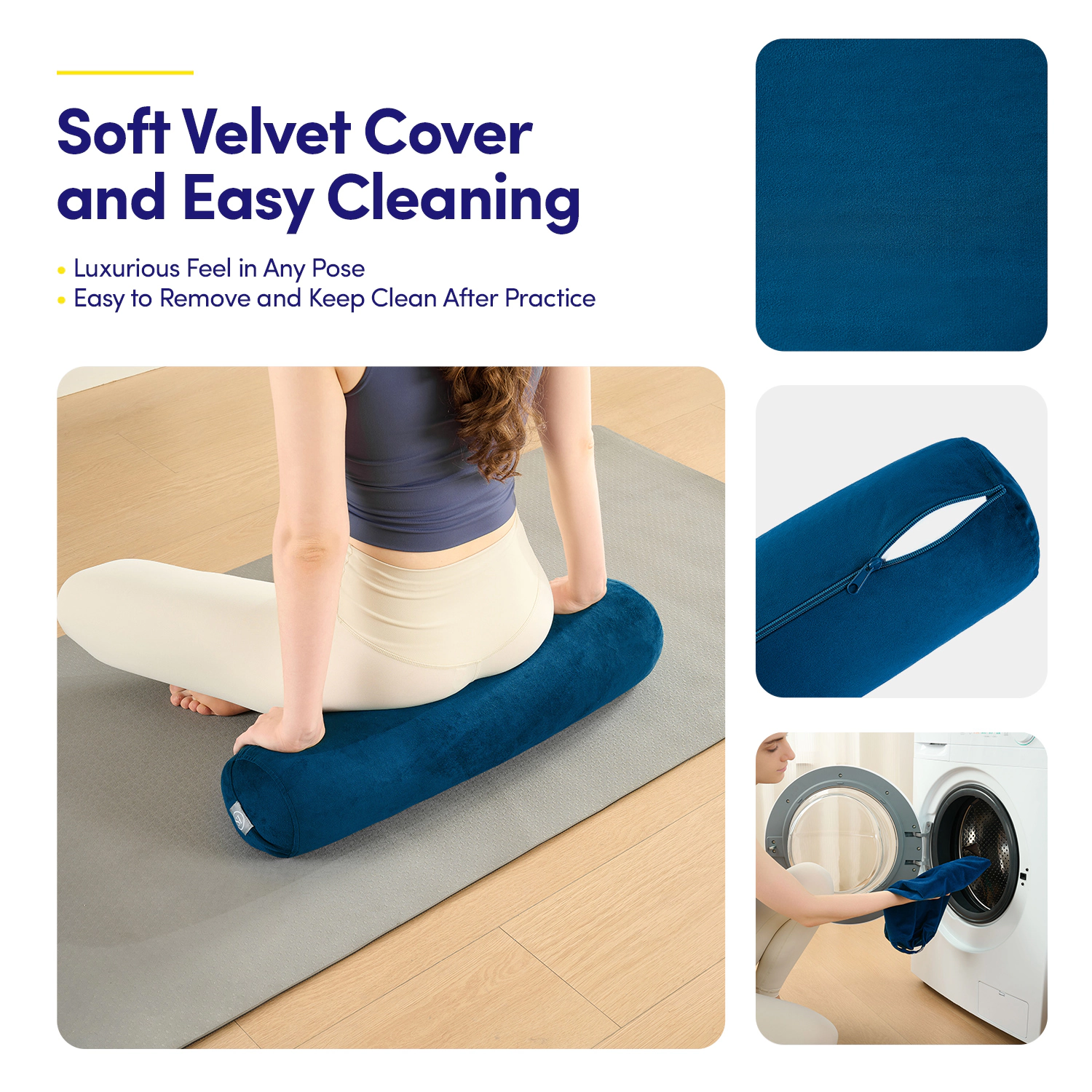 Sweet Home Collection Yoga Bolster Meditation Pillow