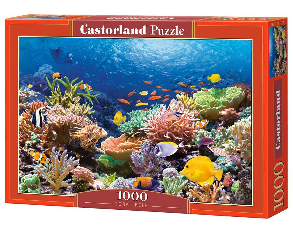 CASTORLAND 1000 Piece Jigsaw Puzzle, Coral Reef Fishes, Sealife, Ocean,
 C-101511-2