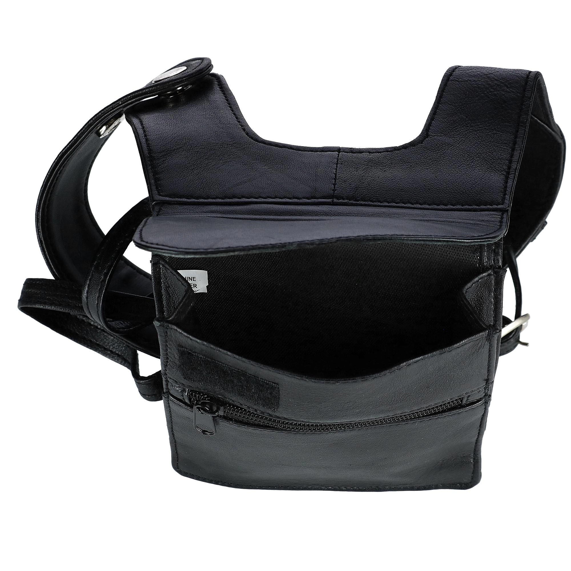 CTM Unisex Leather Travel Shoulder Wallet
