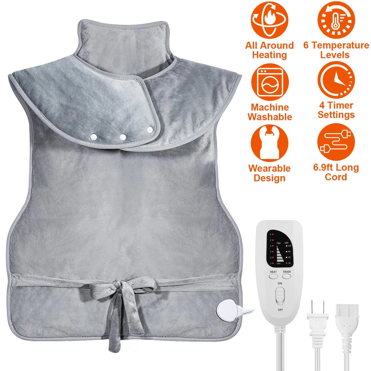 GBruno Microfiber Electric Heating Wrap For Neck