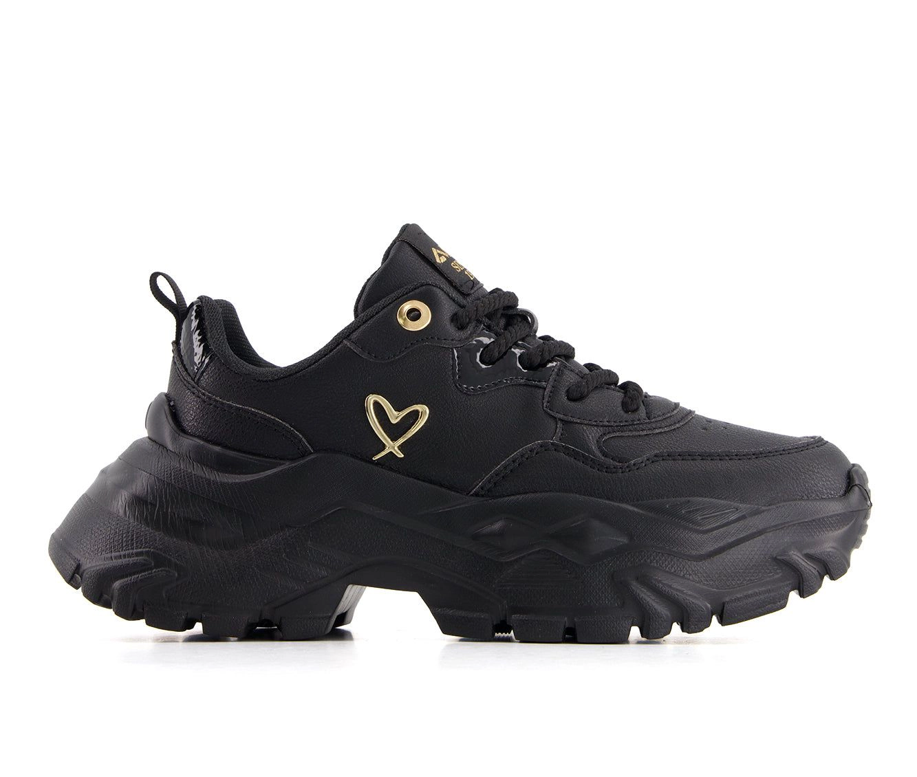 Andrea Womens Chunky Sneakers With Golden Heart