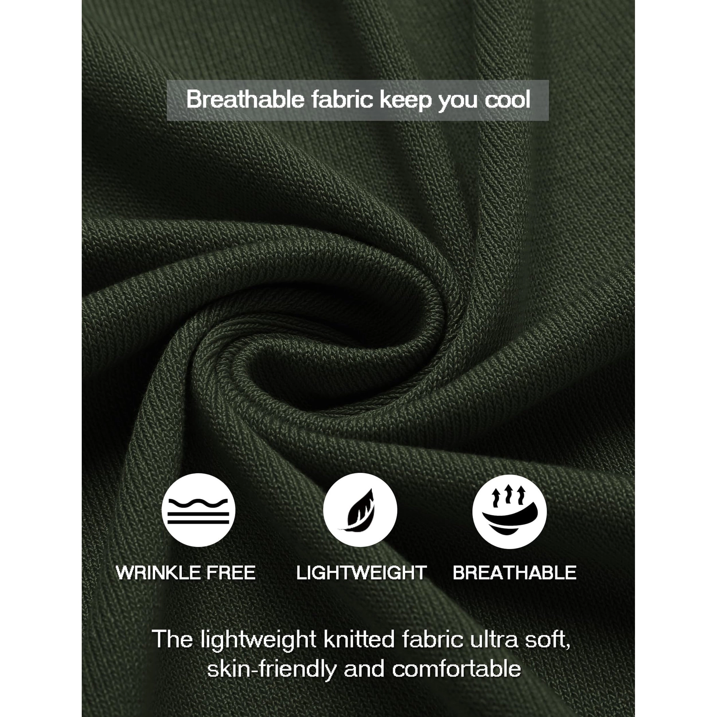 COOFANDY Men's Regular Fit Textured Knit Short Sleeve Camp Shirt