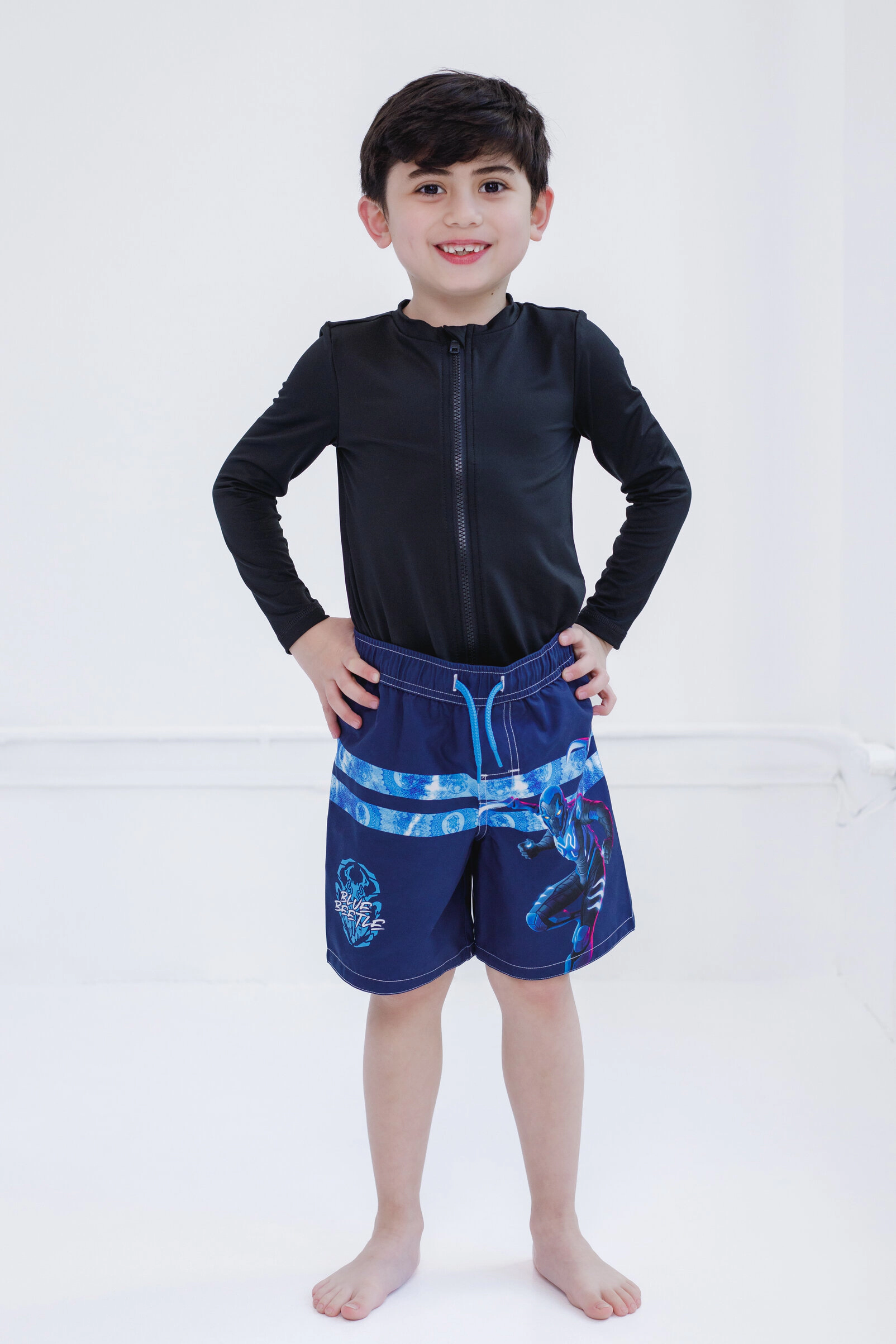 DC Comics Blue Beetle Little Boys' Swimwear Swim Trunks