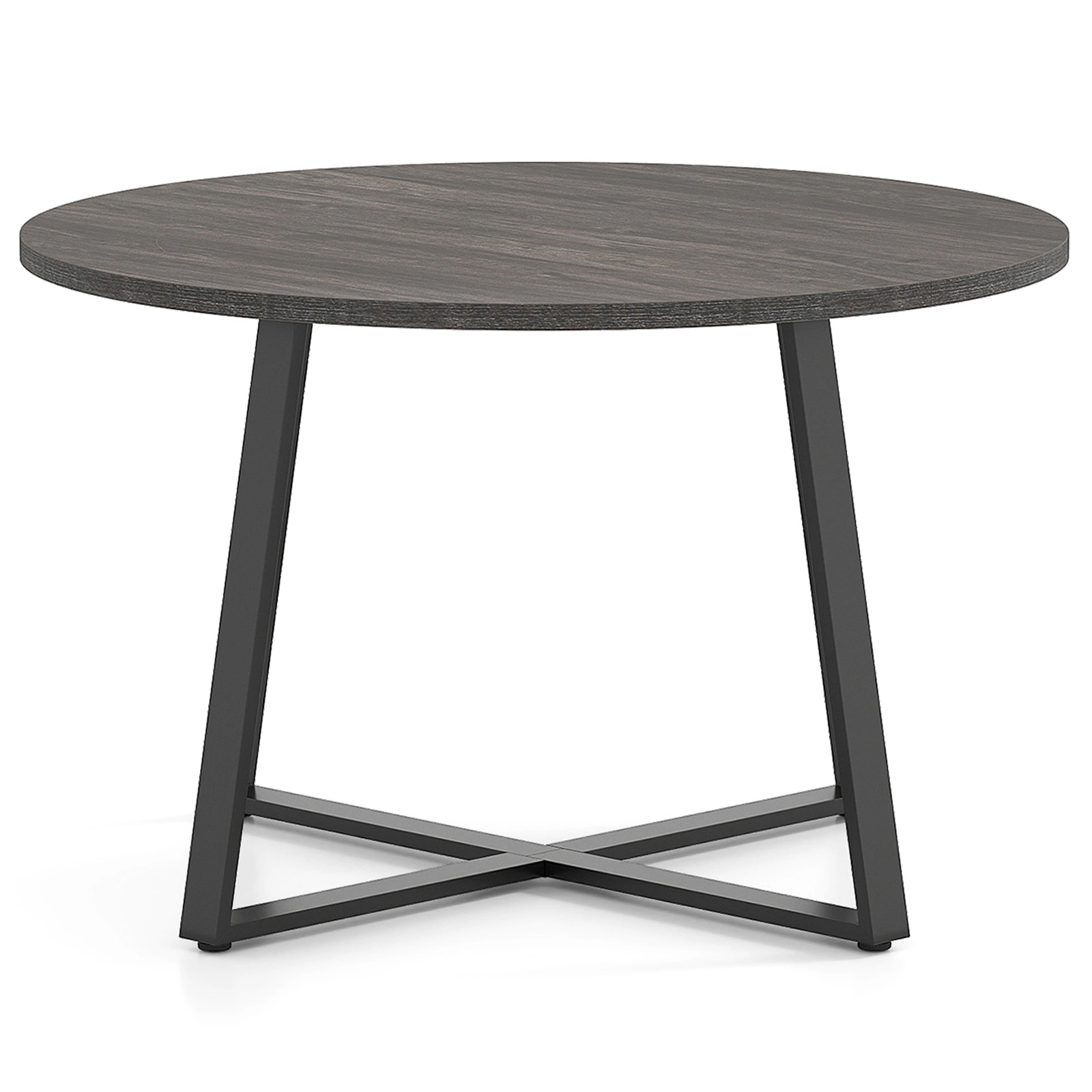 LJG 47 Inch Round Dining Table with Stable x-Shaped Base and Thickened Tabletop