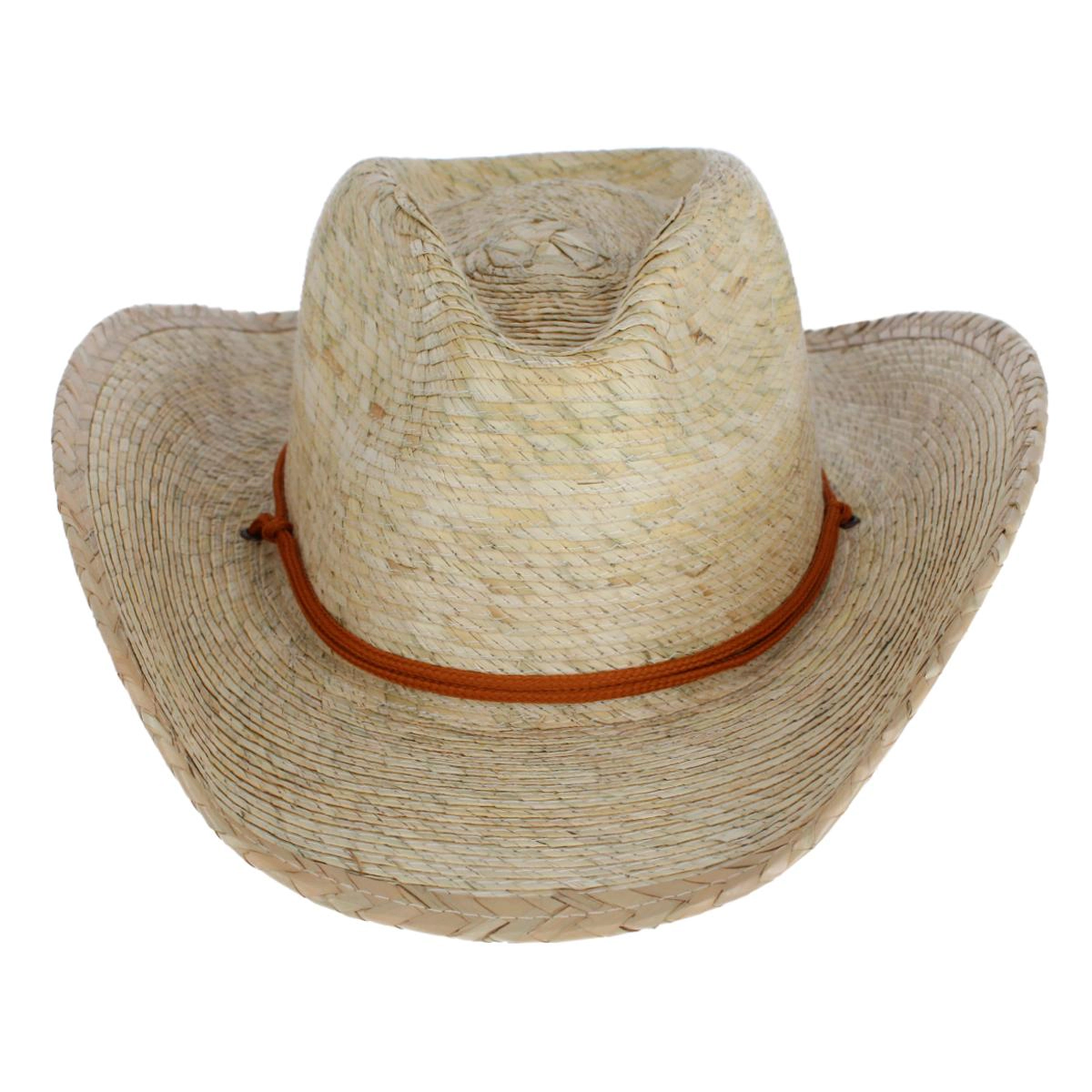 CTM Unisex Cabo Straw Cowboy Hat with Shapeable Brim