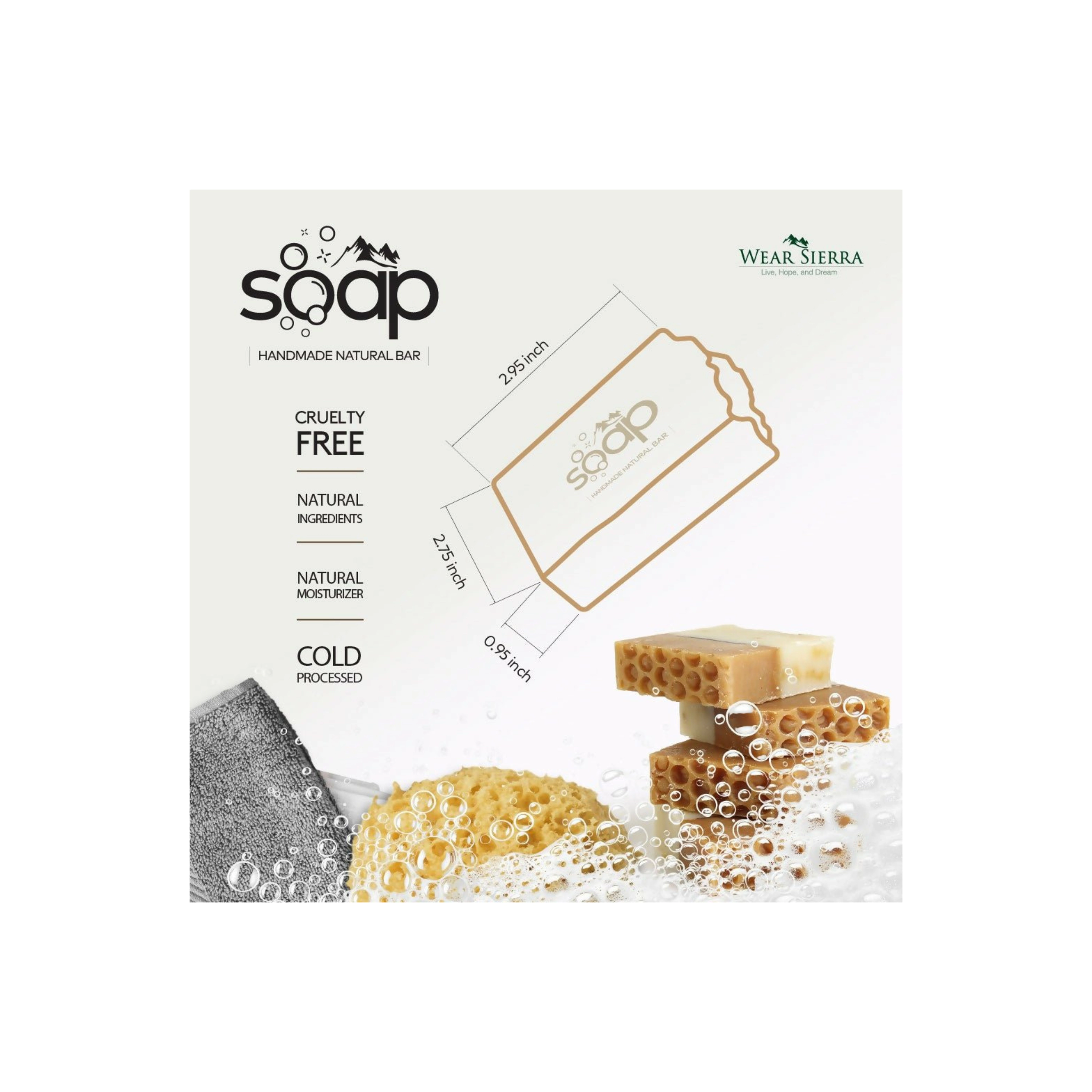 Wear Sierra Handmade Collagen Soap Bar Pack Of
