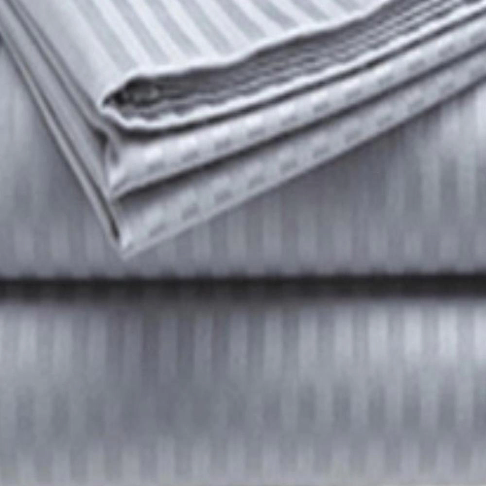 Embossed 1800 Series Wrinkle Resistant Stripe All Season Bed Sheet Set by Plazatex