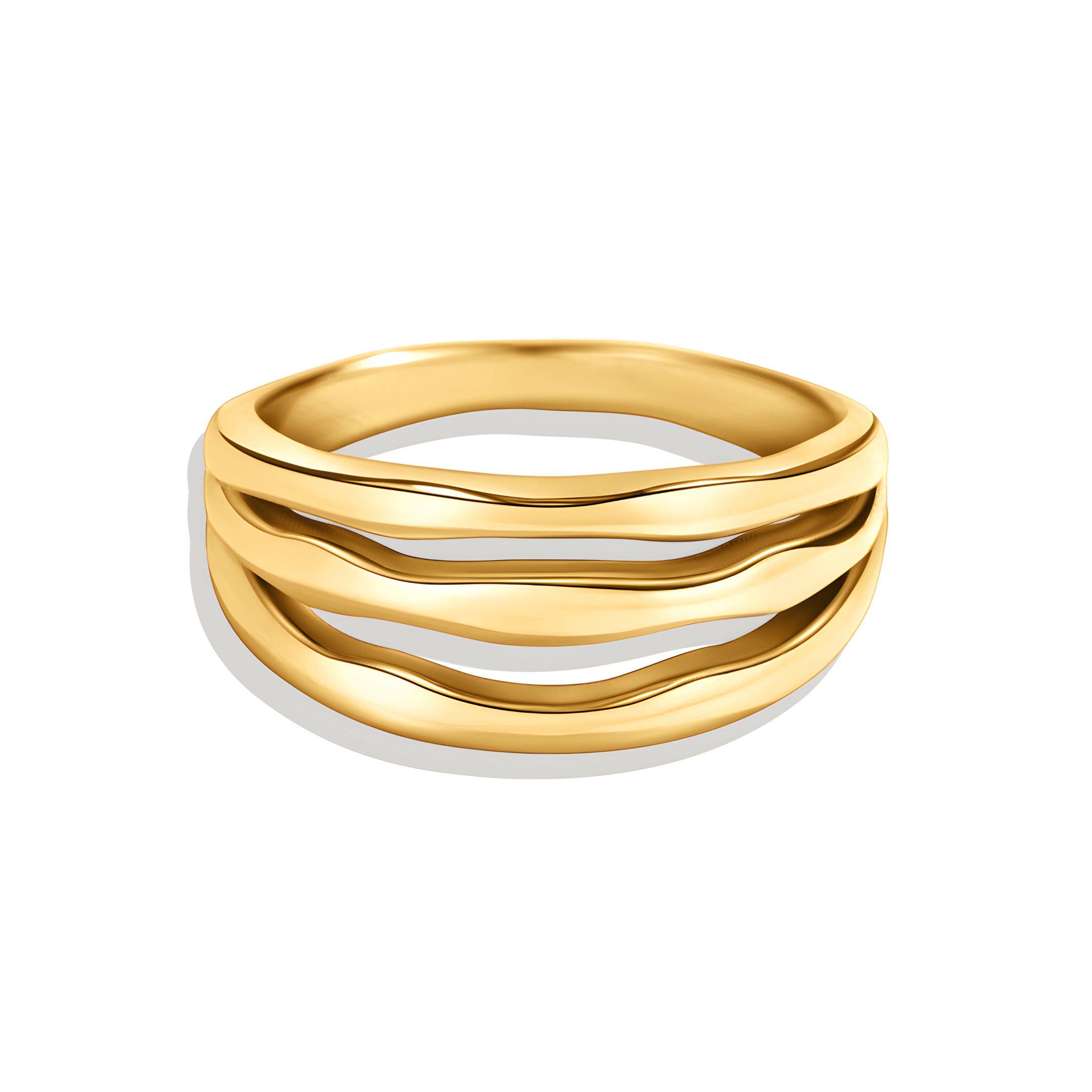 Mint & Lily Women's Sculptural Triple Band Ring