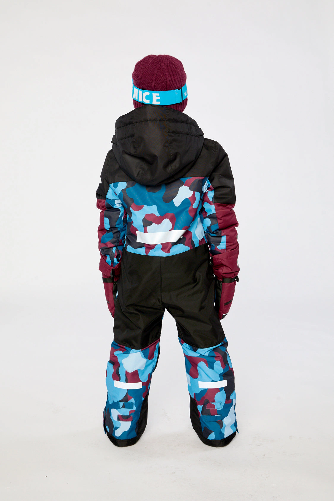 Deux par Boys One Piece Teknik Camouflage Print Hooded Snowsuit