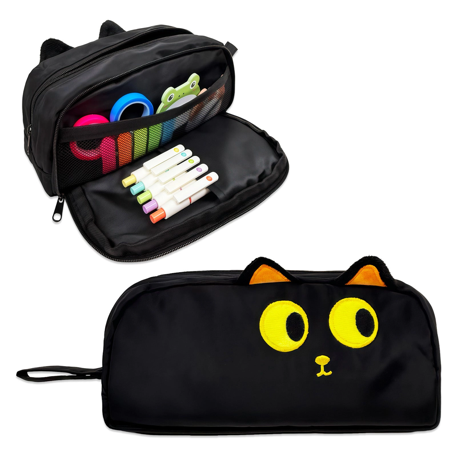 Wrapables 3D Animal Face 2-Compartment Pencil Case