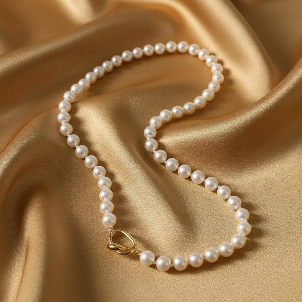 DressAtR Women's Simulated Pearl Strand Necklace