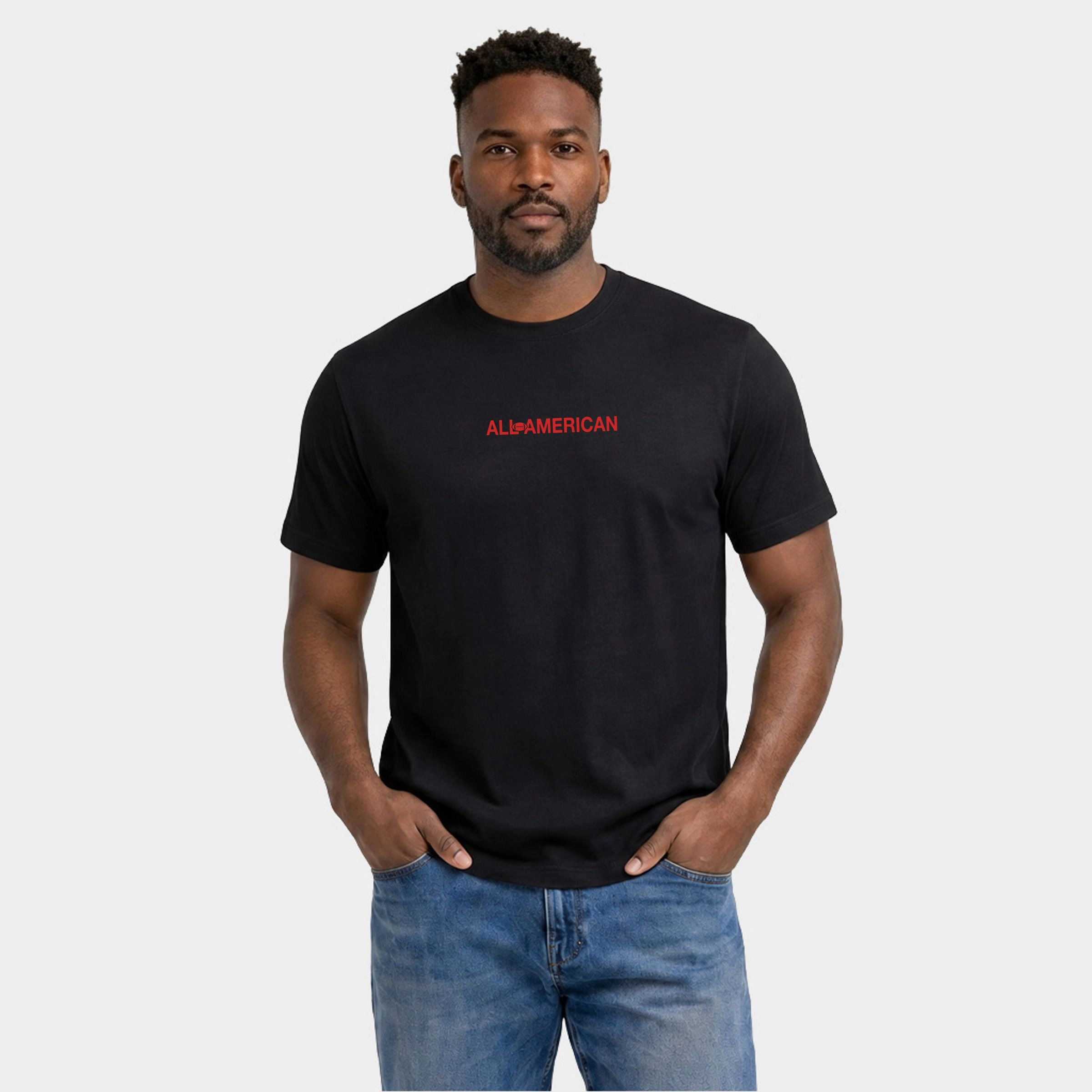 Simply Sage Market - Men's Garment Dyed Graphic T-Shirt All-American Football