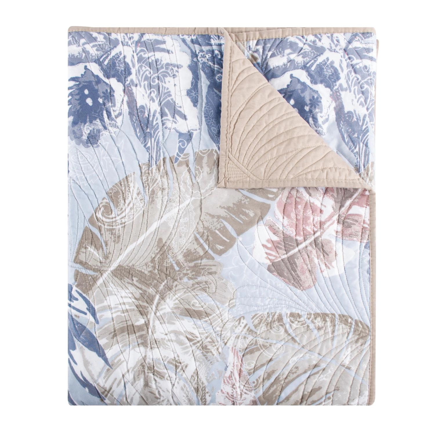 Greenland Home Fashions Tropics Accessory Throw Blanket 50" x 60" Mist