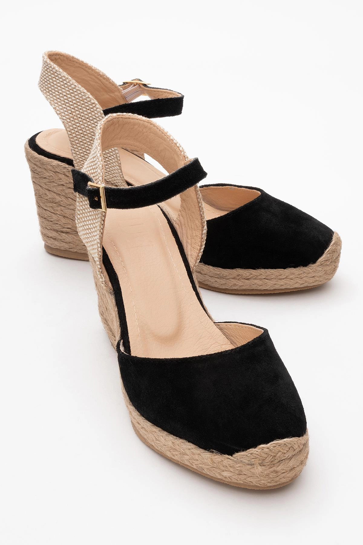 Forever & Always Womens Sinta Suede Leather Platform Espadrille
