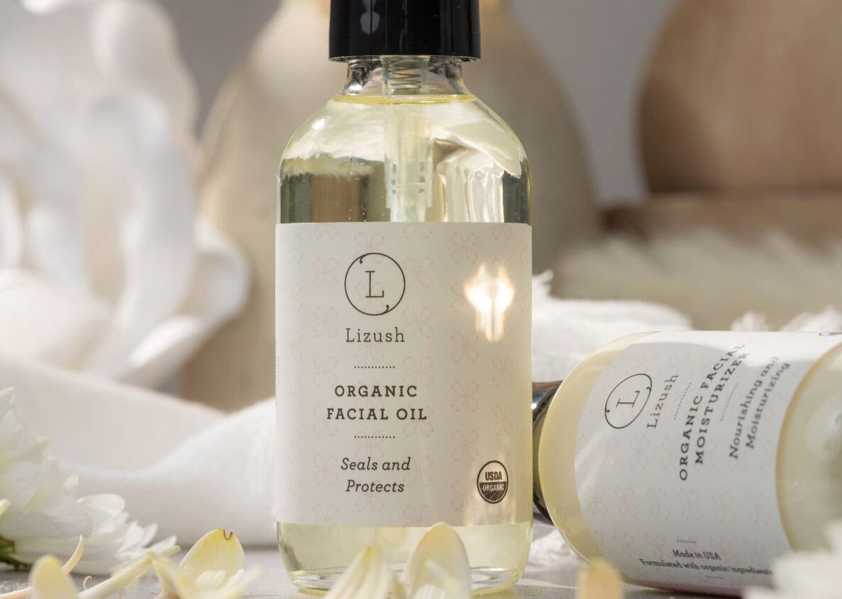 Lizush Organic Facial Oil - 2 fl oz, Seals and Protects