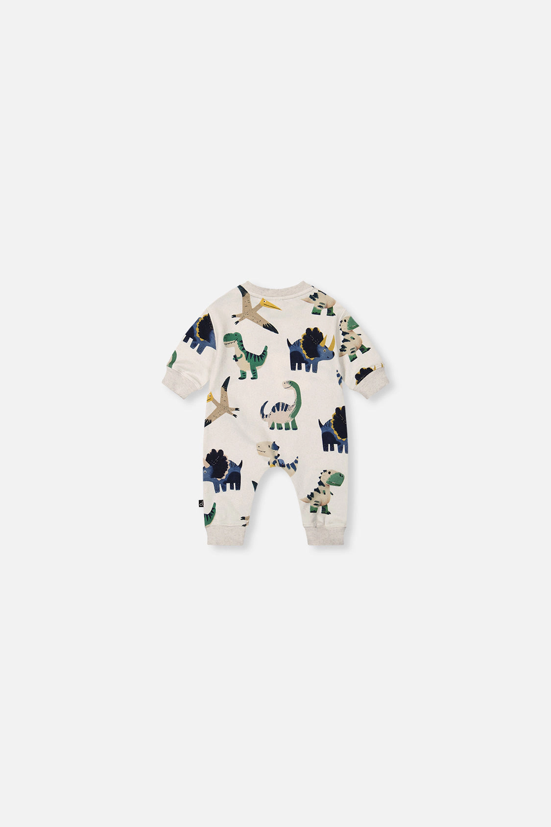 Deux par Boys Fleece Snap Closure Dinosaur Print Jumpsuit