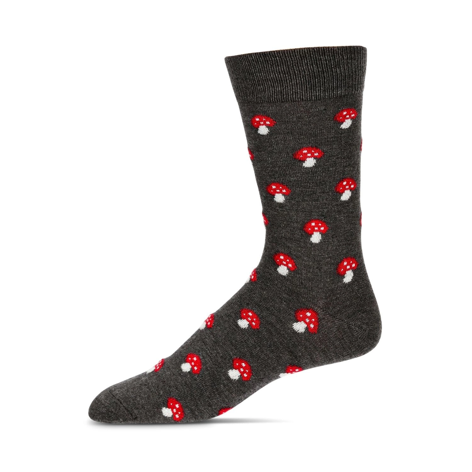 MeMoi Men's Mushroom Luxuriously Soft Cashmere Crew Socks