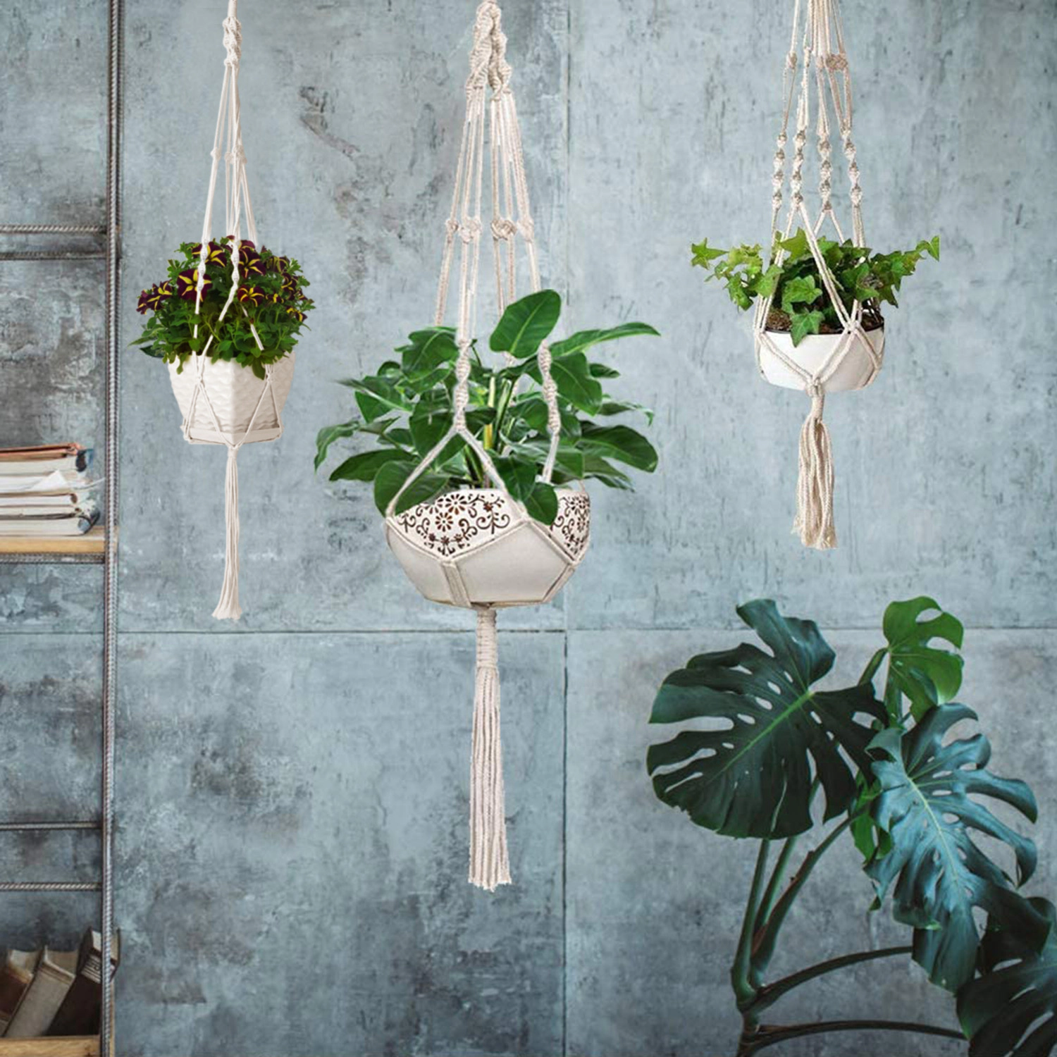 GBruno Cotton Rope Plant Hanger 2-Pack