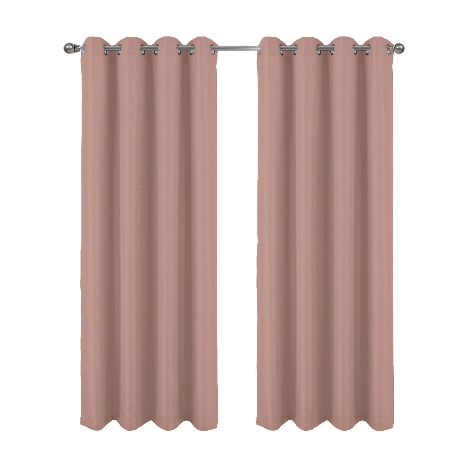 RT Designer Collection Cindy Textured 2 Pack Grommet Curtain Panel 36" x 84" Taupe