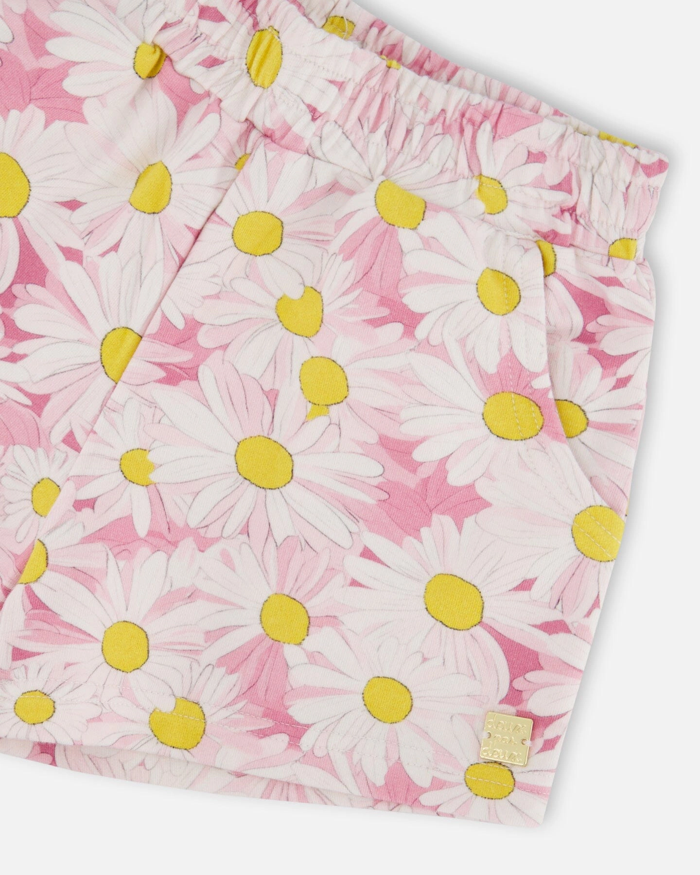 Deux par Girls French Terry Shorts Printed Daisies