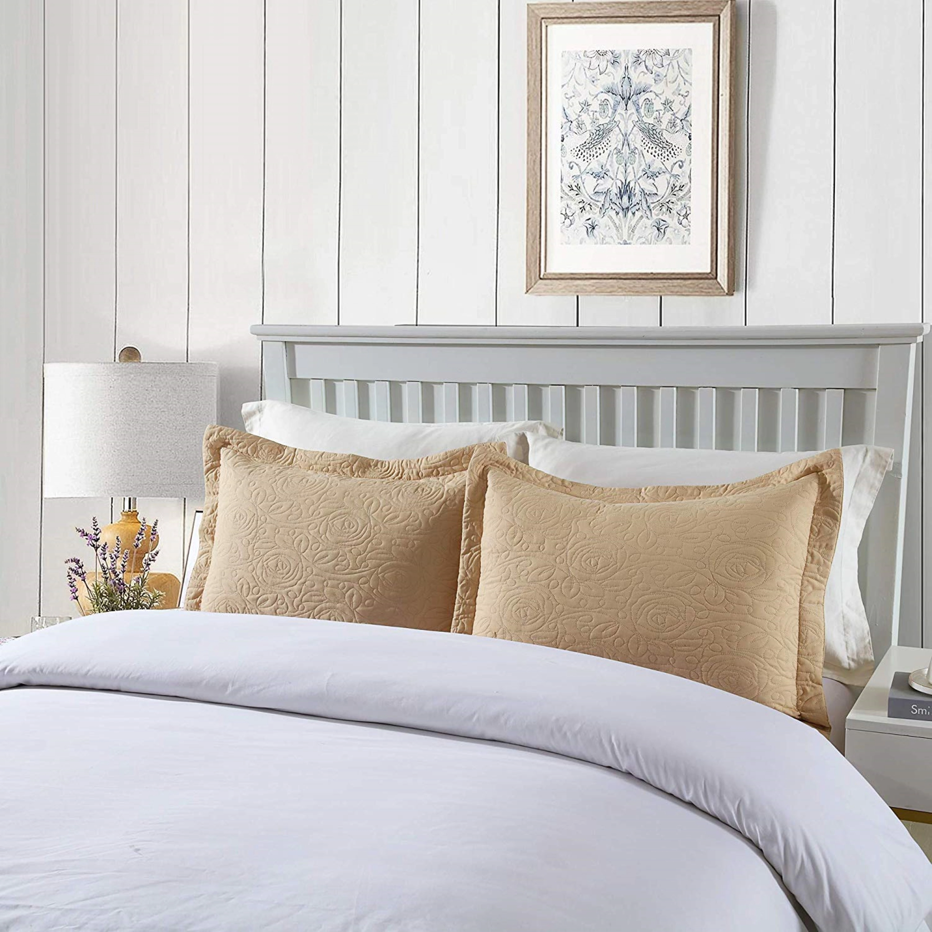 Marcielo 2 Pieces Quilted Pillow Shams, Decorative Covers