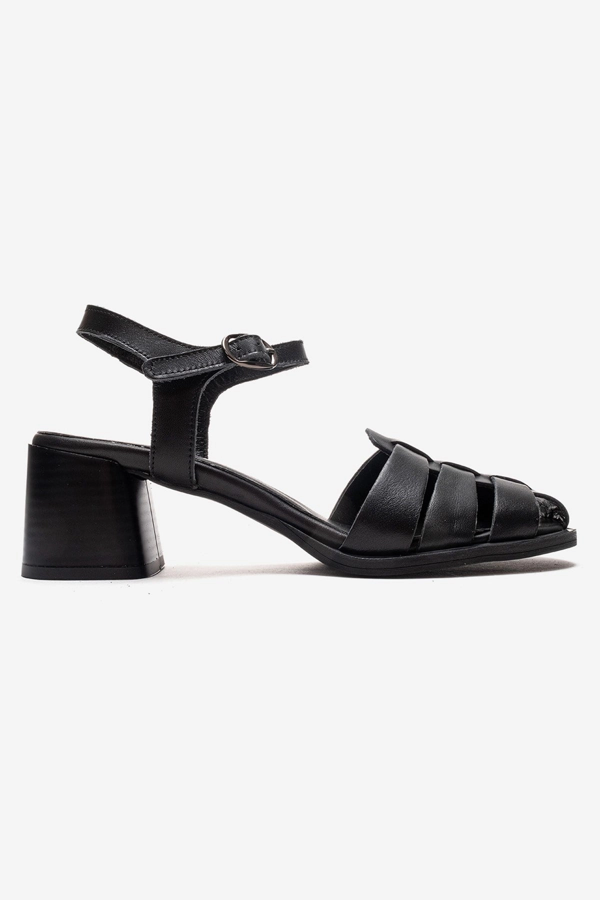 Forever & Always Womens Devora Leather Block Heel Sandal