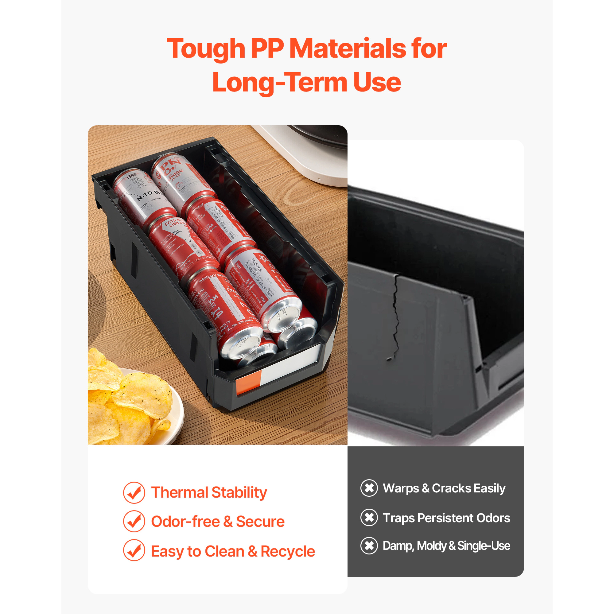 HONGGE Plastic Stackable Storage Bins Plastic Containers for Organizing Storage Bins for Closet Garage Small Parts