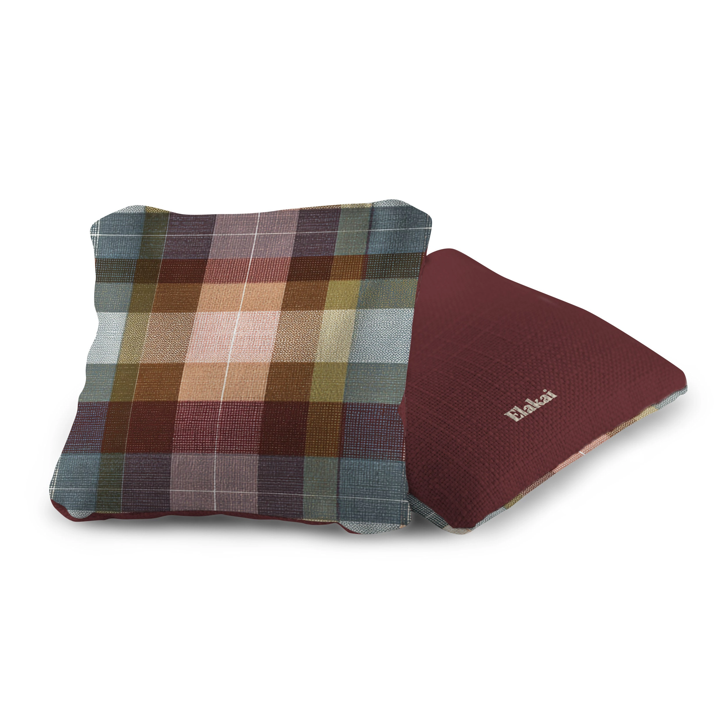 Elakai 6-in Dual-Sided Cornhole Bags | Plaid Collection