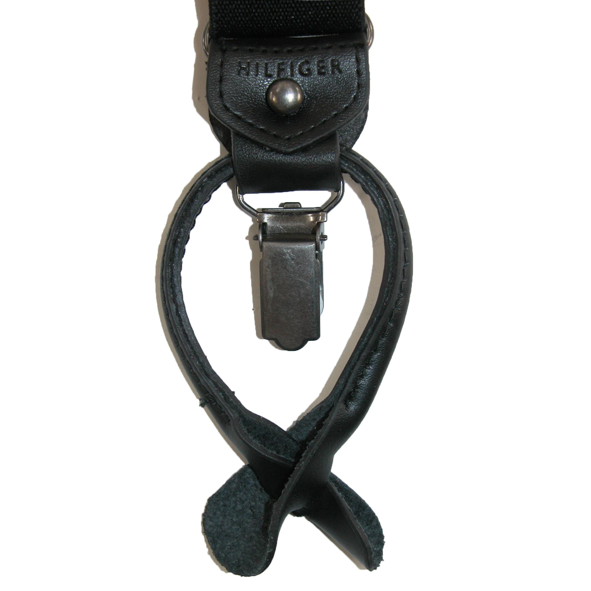Tommy Hilfiger Men's Elastic Solid Convertible Clip & Button End Suspender