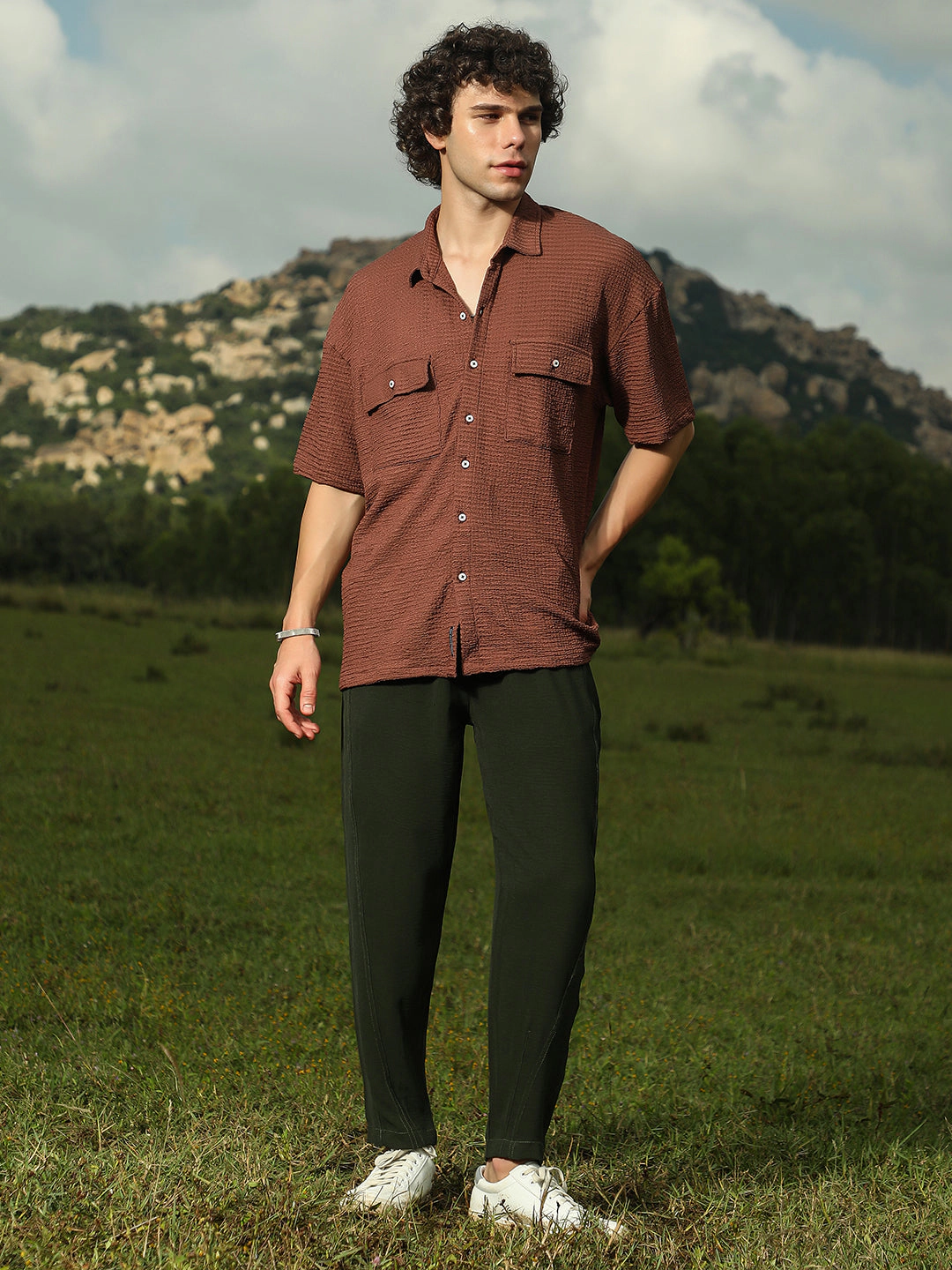 Cahoot Men's Tactile-Utility Oversized Shirt