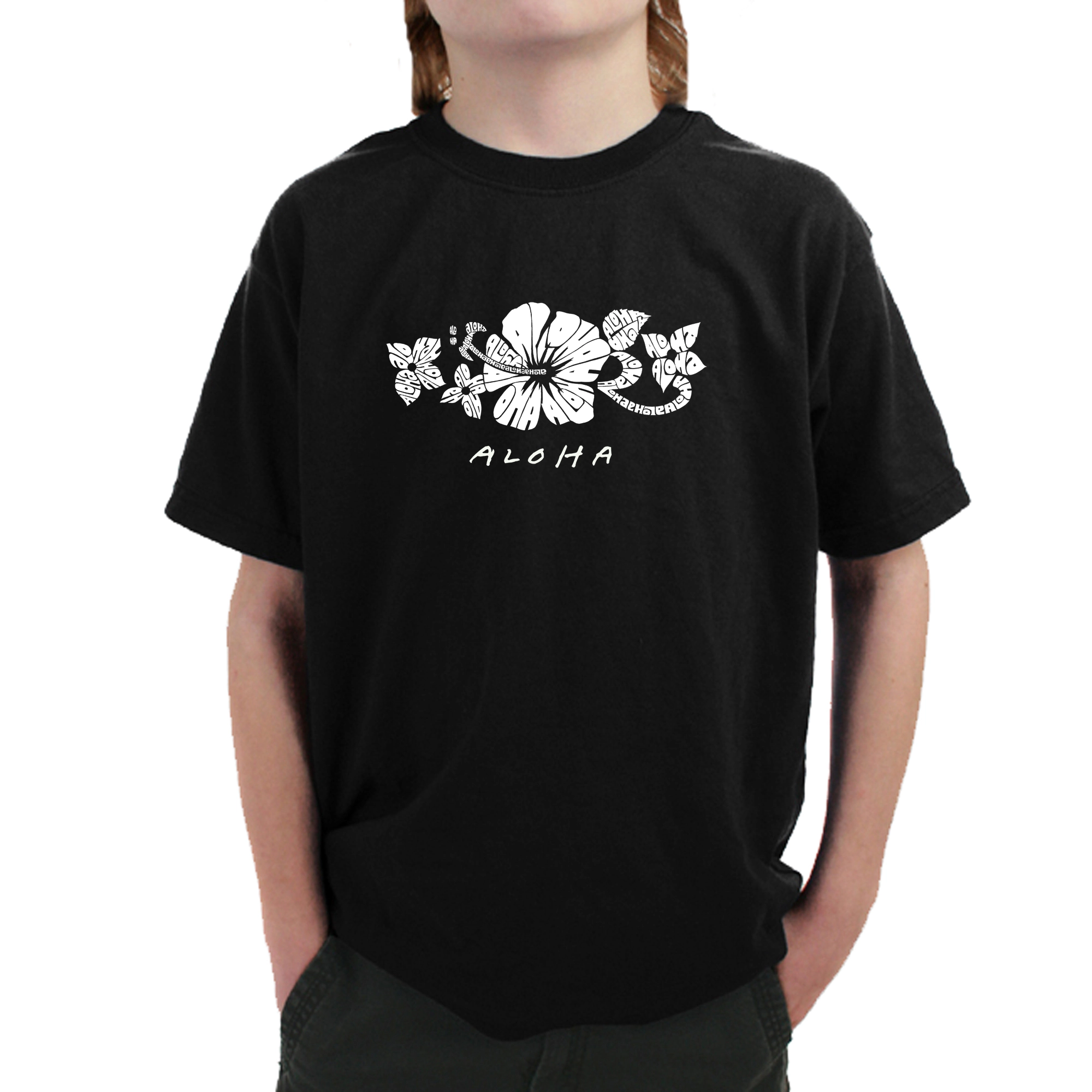 LA Pop Art Boy's Word T-Shirt - ALOHA