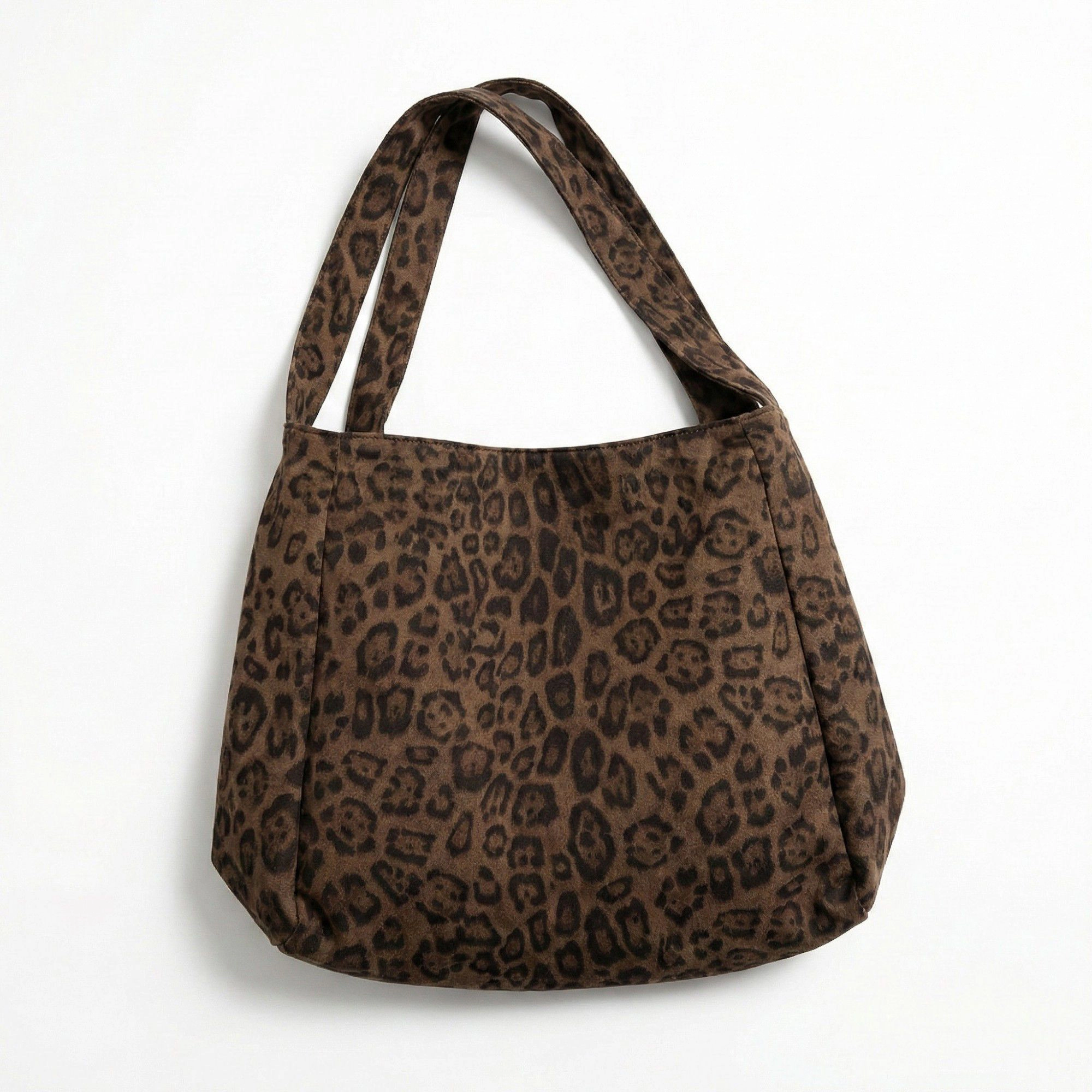 Alilang Women's Leopard Print Hobo Shoulder Bag with Soft Slouchy Silhouette and Wide Strap 15.3x12.2x0.8in