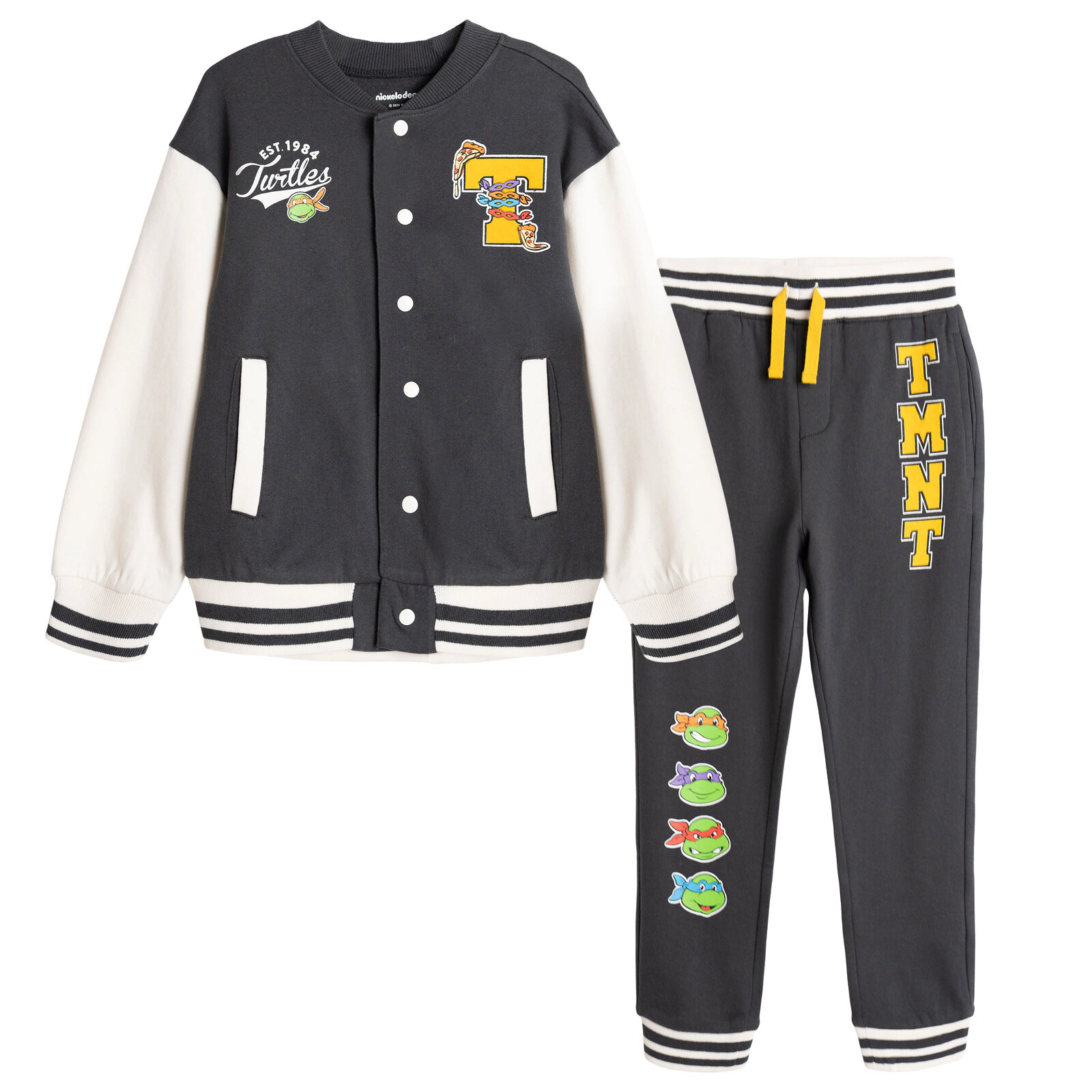 Teenage Mutant Ninja Turtles Boys' Fleece Varsity Jacket and Pants Set